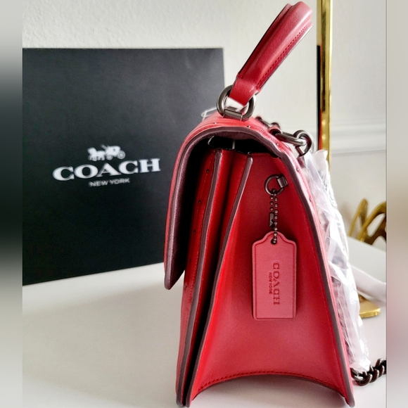 Coach Bags Coach Parker Top Handle Red Quilted Crossbody Poshmark